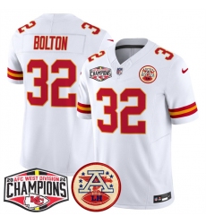 Men's Kansas City Chiefs #58 Derrick Thomas Red F.U.S.E. 2024 AFC West Division Champions Vapor Limited Stitched Football Jersey