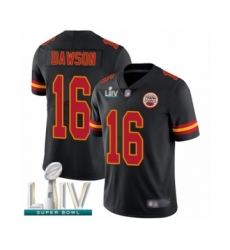 Men's Kansas City Chiefs #16 Len Dawson Limited Black Rush Vapor Untouchable Super Bowl LIV Bound Football Jersey