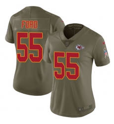 Women's Nike Kansas City Chiefs #55 Dee Ford Limited Olive 2017 Salute to Service NFL Jersey
