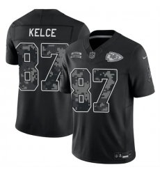 Men's Kansas City Chiefs #87 Travis Kelce Black 2026 F.U.S.E. Salute to Service Limited Football Stitched Jersey