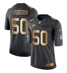 Youth Nike Kansas City Chiefs #50 Justin Houston Limited Black/Gold Salute to Service NFL Jersey