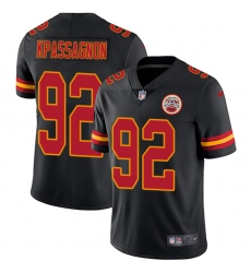 Youth Nike Kansas City Chiefs #92 Tanoh Kpassagnon Limited Black Rush Vapor Untouchable NFL Jersey