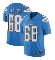 Men's Nike Los Angeles Chargers #68 Matt Slauson Electric Blue Alternate Vapor Untouchable Limited Player NFL Jersey