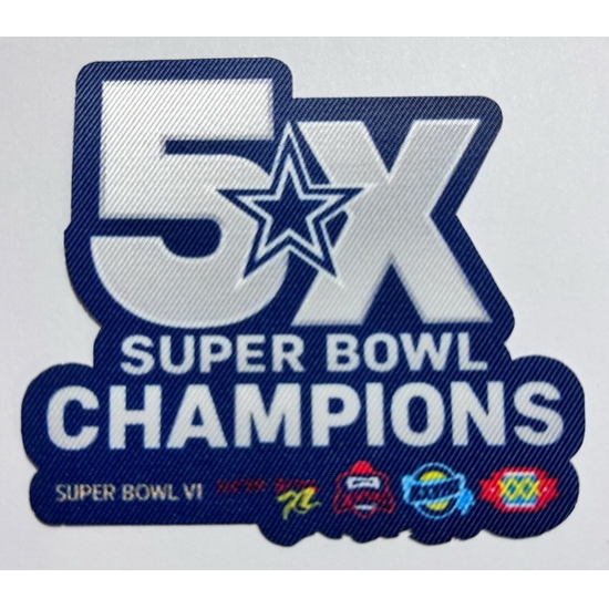 Cowboys 5X Super Bowl Champions Patch Biaog